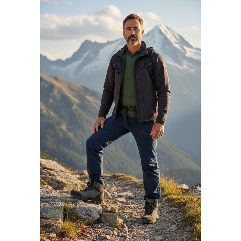 Foxelli Mens 11.5M Hiking Boot Waterproof Breathable & Lightweight Suede Leather